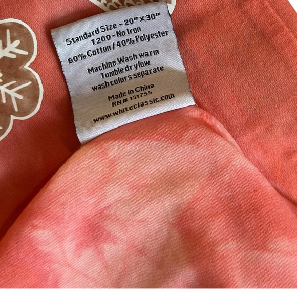 Gingerbread Holiday Pillow Cases Set of 2 Botanical Eco Dyed OOAK NWT Christmas - Picture 11 of 12